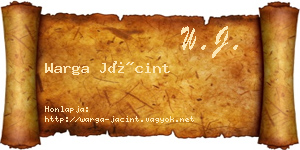 Warga Jácint névjegykártya